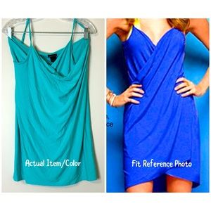Moda International Seafoam Wrap Cover-Up Dress